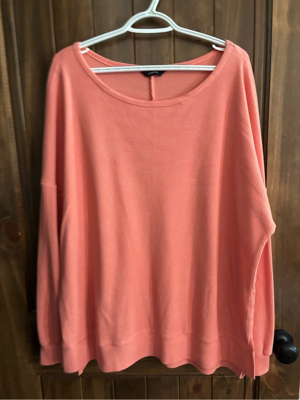 Coral Lightweight Waffle Knit Women's Top